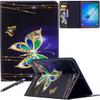 Galaxy Tab S2 9.7 Case, Newshine PU Leather Folio Protective Tablet Case with Card Slots [Multi-Stand View Angles] for Samsung Galaxy Tab S2 9.7 inch SM-T815/T810, Butterfly 1 view 1
