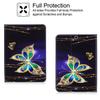 Galaxy Tab S2 9.7 Case, Newshine PU Leather Folio Protective Tablet Case with Card Slots [Multi-Stand View Angles] for Samsung Galaxy Tab S2 9.7 inch SM-T815/T810, Butterfly 1 view 2