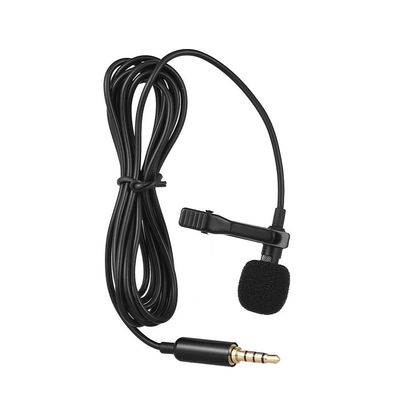 Andoer EY-510A Mini Clip On Lapel Lavalier Condenser Mic Wired Microphone Compatible with Android Smartphone DSLR Camera Computer PC Laptop