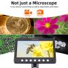 7 Inch 1080P Digital Microscope,1200X Magnification,8 LED Lights,32GB TF Card Included, Rechargeable Battery, Handheld USB Microscope Camera for PCB Repair,Soldering, Coin,Stamp,Jewelry Inspection view 3
