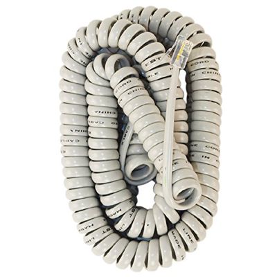 PolyTron #50-00-25 Grey Telephone Modular Headset Cord 25 ft.