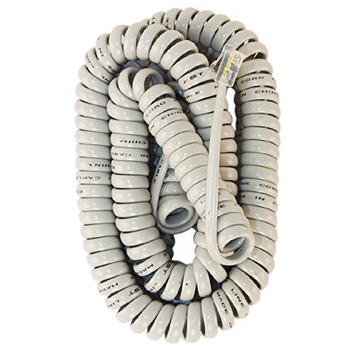 PolyTron #50-00-25 Grey Telephone Modular Headset Cord 25 ft.