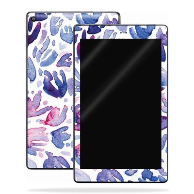 MightySkins Skin Compatible with Amazon Kindle Fire HD 8 (2017) - Blue Petals | Protective, Durable, and Unique Vinyl Decal wrap Cover | Easy to Apply, Remove, and Change Styles | Made in The USA