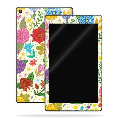 MightySkins Skin Compatible with Amazon Kindle Fire HD 10 (2017) - Flower Garden | Protective, Durable, and Unique Vinyl Decal wrap Cover | Easy to Apply, Remove, and Change Styles | Made in The USA