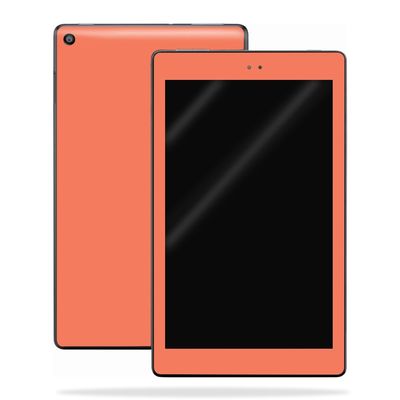 MightySkins Skin Compatible with Amazon Kindle Fire HD 10 (2017) - Solid Salmon | Protective, Durable, and Unique Vinyl Decal wrap Cover | Easy to Apply, Remove, and Change Styles | Made in The USA