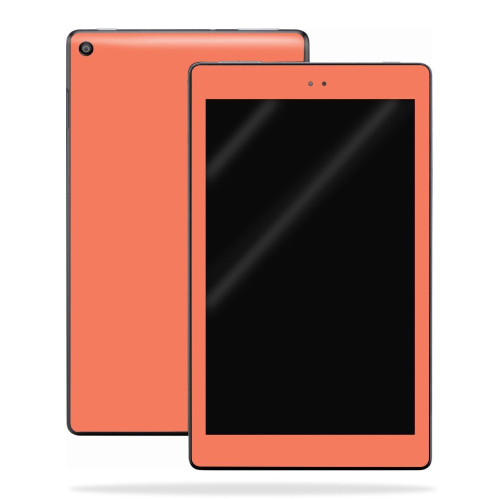 MightySkins Skin Compatible with Amazon Kindle Fire HD 10 (2017) - Solid Salmon | Protective, Durable, and Unique Vinyl Decal wrap Cover | Easy to Apply, Remove, and Change Styles | Made in The USA