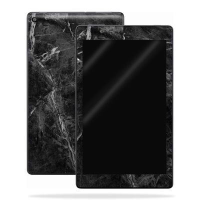MightySkins Skin Compatible with Amazon Kindle Fire HD 8 (2017) - Black Marble | Protective, Durable, and Unique Vinyl Decal wrap Cover | Easy to Apply, Remove, and Change Styles | Made in The USA