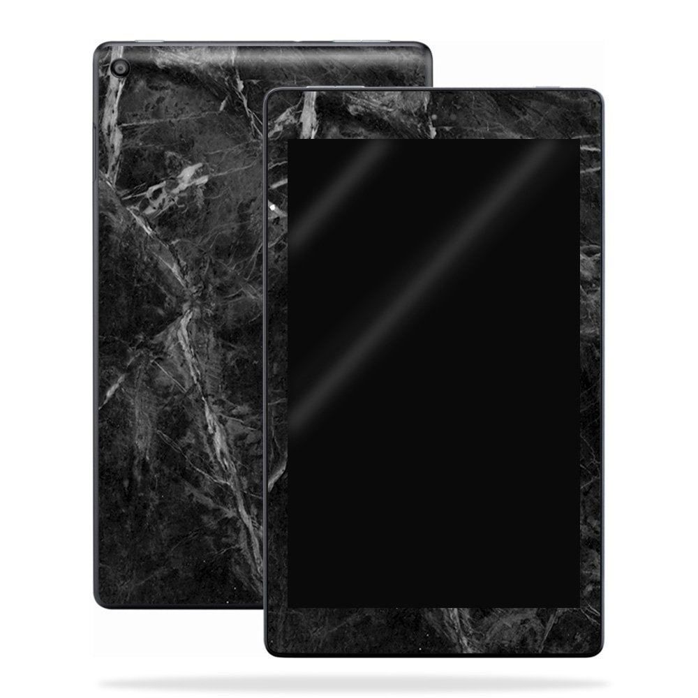 MightySkins Skin Compatible with Amazon Kindle Fire HD 8 (2017) - Black Marble | Protective, Durable, and Unique Vinyl Decal wrap Cover | Easy to Apply, Remove, and Change Styles | Made in The USA