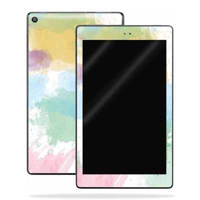 MightySkins Skin Compatible with Amazon Kindle Fire HD 10 (2017) - Watercolor White | Protective, Durable, and Unique Vinyl Decal wrap Cover | Easy to Apply, Remove | Made in The USA