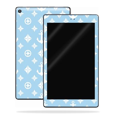 MightySkins Skin Compatible with Amazon Kindle Fire HD 8 (2017) - Baby Blue Designer | Protective, Durable, and Unique Vinyl Decal wrap Cover | Easy to Apply, Remove | Made in The USA