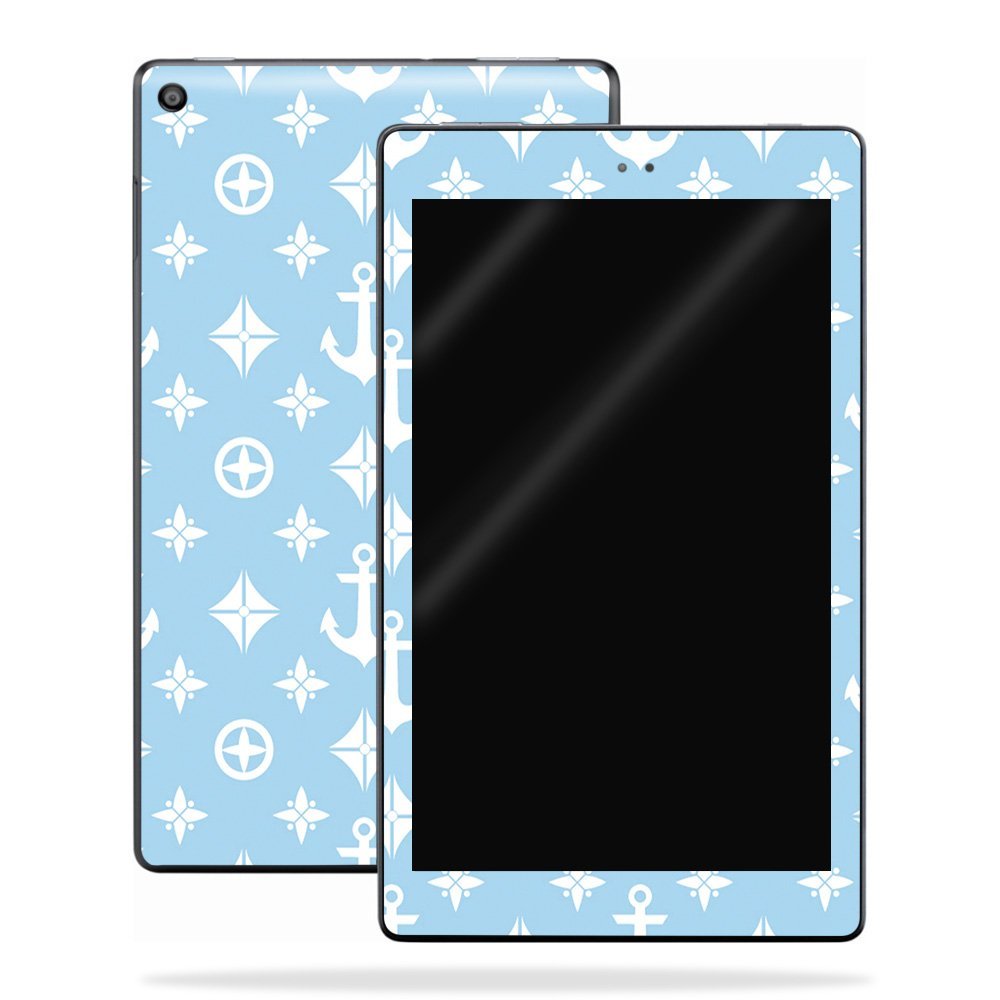 MightySkins Skin Compatible with Amazon Kindle Fire HD 8 (2017) - Baby Blue Designer | Protective, Durable, and Unique Vinyl Decal wrap Cover | Easy to Apply, Remove | Made in The USA