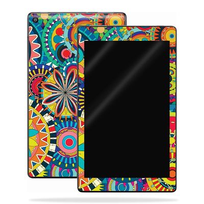 MightySkins Skin Compatible with Amazon Kindle Fire HD 10 (2017) - Flower Wheels | Protective, Durable, and Unique Vinyl Decal wrap Cover | Easy to Apply, Remove, and Change Styles | Made in The USA