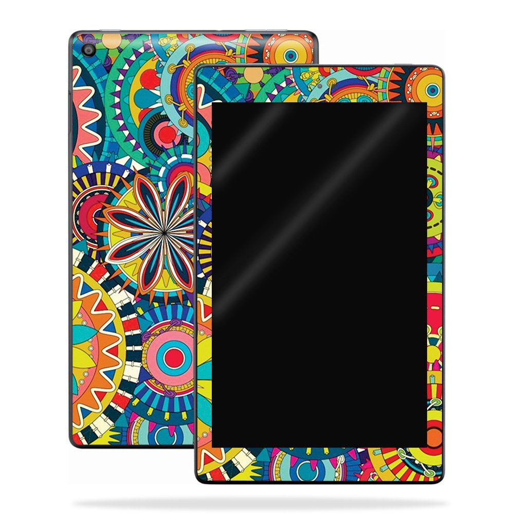 MightySkins Skin Compatible with Amazon Kindle Fire HD 10 (2017) - Flower Wheels | Protective, Durable, and Unique Vinyl Decal wrap Cover | Easy to Apply, Remove, and Change Styles | Made in The USA