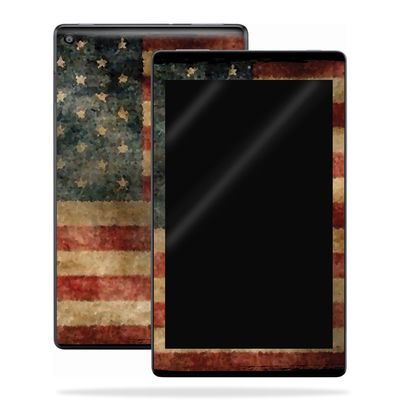 MightySkins Skin Compatible with Amazon Kindle Fire HD 10 (2017) - Vintage Flag | Protective, Durable, and Unique Vinyl Decal wrap Cover | Easy to Apply, Remove, and Change Styles | Made in The USA