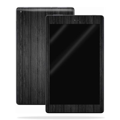 MightySkins Skin Compatible with Amazon Kindle Fire HD 10 (2017) - Black Wood | Protective, Durable, and Unique Vinyl Decal wrap Cover | Easy to Apply, Remove, and Change Styles | Made in The USA