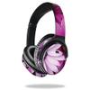 MightySkins Skin Compatible with Bose QuietComfort 35 Headphones - Purple Flowers | Protective, Durable, and Unique Vinyl Decal wrap Cover | Easy to Apply, Remove, and Change Styles | Made in The USA view 1