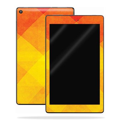 MightySkins Skin Compatible with Amazon Kindle Fire HD 10 (2017) - Orange Texture | Protective, Durable, and Unique Vinyl Decal wrap Cover | Easy to Apply, Remove, and Change Styles | Made in The USA