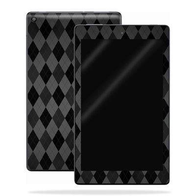 MightySkins Skin Compatible with Amazon Kindle Fire HD 10 (2017) - Black Argyle | Protective, Durable, and Unique Vinyl Decal wrap Cover | Easy to Apply, Remove, and Change Styles | Made in The USA