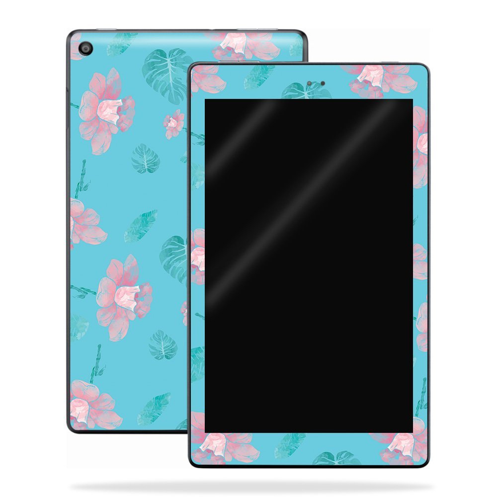 MightySkins Skin Compatible with Amazon Kindle Fire HD 10 (2017) - Water Flowers | Protective, Durable, and Unique Vinyl Decal wrap Cover | Easy to Apply, Remove, and Change Styles | Made in The USA