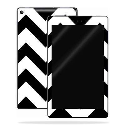 MightySkins Skin Compatible with Amazon Kindle Fire HD 8 (2017) - Black Chevron | Protective, Durable, and Unique Vinyl Decal wrap Cover | Easy to Apply, Remove, and Change Styles | Made in The USA
