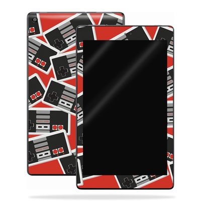 MightySkins Skin Compatible with Amazon Kindle Fire HD 10 (2017) - Retro Controllers 3 | Protective, Durable, and Unique Vinyl Decal wrap Cover | Easy to Apply, Remove | Made in The USA