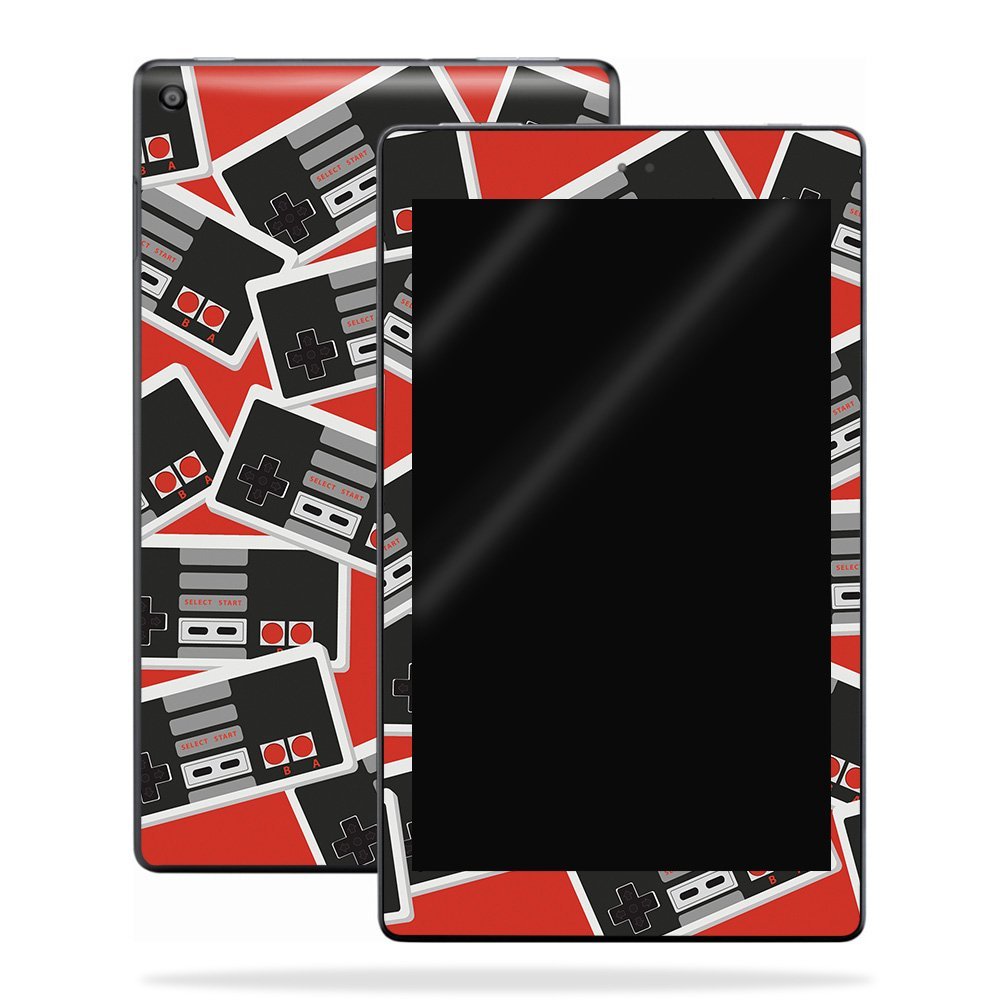 MightySkins Skin Compatible with Amazon Kindle Fire HD 10 (2017) - Retro Controllers 3 | Protective, Durable, and Unique Vinyl Decal wrap Cover | Easy to Apply, Remove | Made in The USA