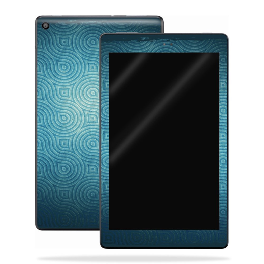 MightySkins Skin Compatible with Amazon Kindle Fire HD 8 (2017) - Blue Swirls | Protective, Durable, and Unique Vinyl Decal wrap Cover | Easy to Apply, Remove, and Change Styles | Made in The USA