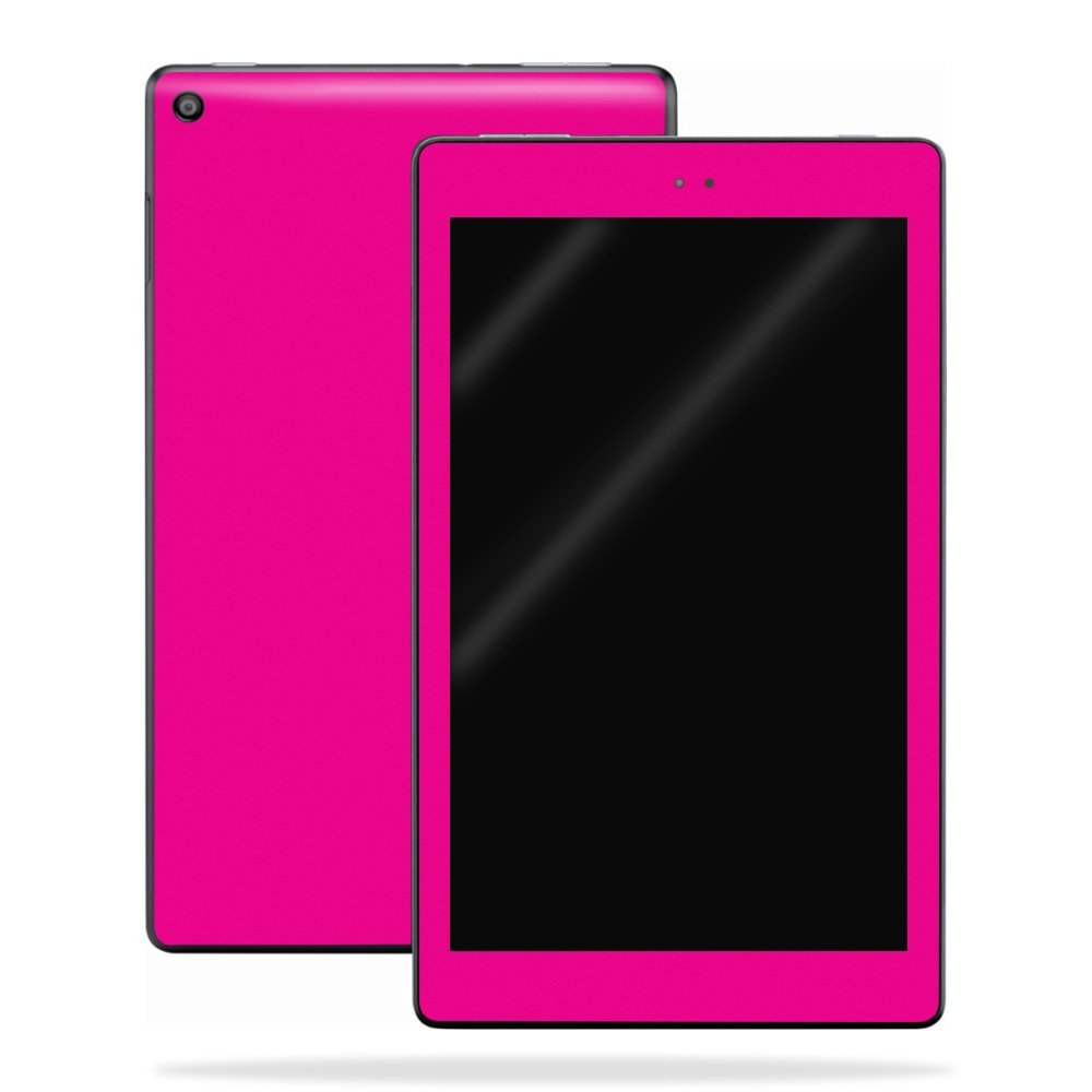MightySkins Skin Compatible with Amazon Kindle Fire HD 10 (2017) - Solid Hot Pink | Protective, Durable, and Unique Vinyl Decal wrap Cover | Easy to Apply, Remove, and Change Styles | Made in The USA