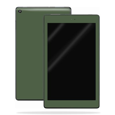 MightySkins Skin Compatible with Amazon Kindle Fire HD 10 (2017) - Solid Olive | Protective, Durable, and Unique Vinyl Decal wrap Cover | Easy to Apply, Remove, and Change Styles | Made in The USA