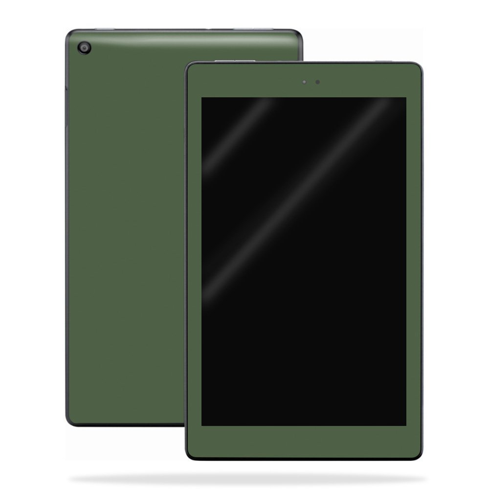 MightySkins Skin Compatible with Amazon Kindle Fire HD 10 (2017) - Solid Olive | Protective, Durable, and Unique Vinyl Decal wrap Cover | Easy to Apply, Remove, and Change Styles | Made in The USA