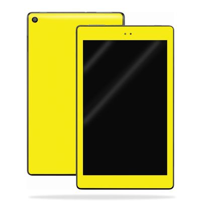 MightySkins Skin Compatible with Amazon Kindle Fire HD 10 (2017) - Solid Yellow | Protective, Durable, and Unique Vinyl Decal wrap Cover | Easy to Apply, Remove, and Change Styles | Made in The USA