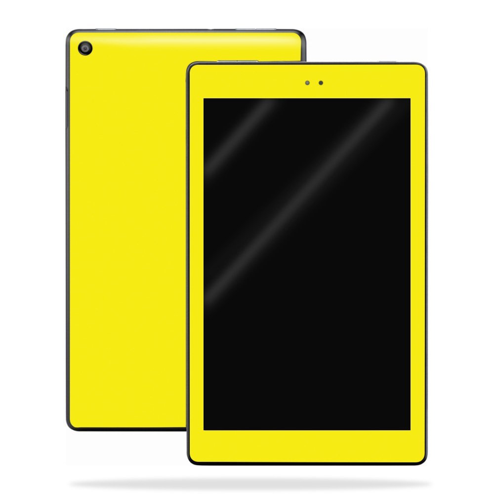 MightySkins Skin Compatible with Amazon Kindle Fire HD 10 (2017) - Solid Yellow | Protective, Durable, and Unique Vinyl Decal wrap Cover | Easy to Apply, Remove, and Change Styles | Made in The USA
