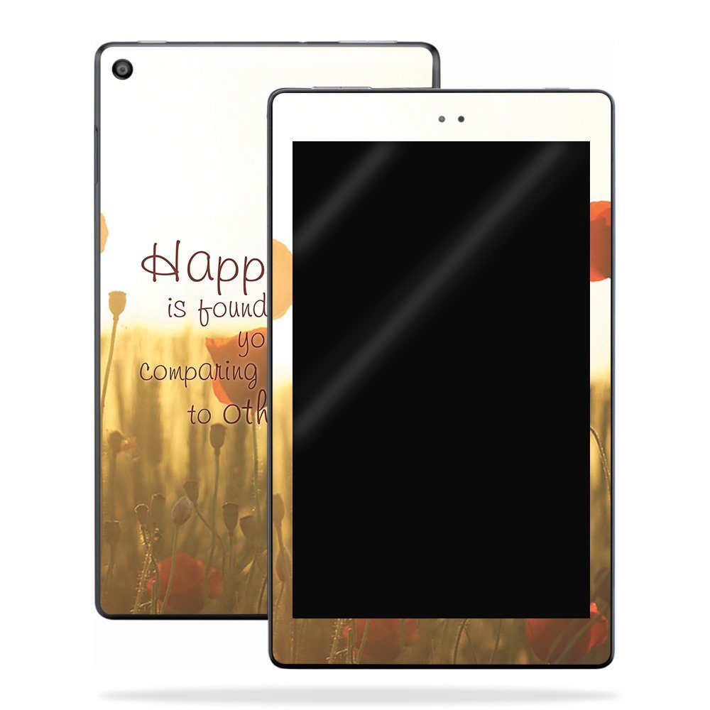 MightySkins Skin Compatible with Amazon Kindle Fire HD 8 (2017) - Be Happy | Protective, Durable, and Unique Vinyl Decal wrap Cover | Easy to Apply, Remove, and Change Styles | Made in The USA