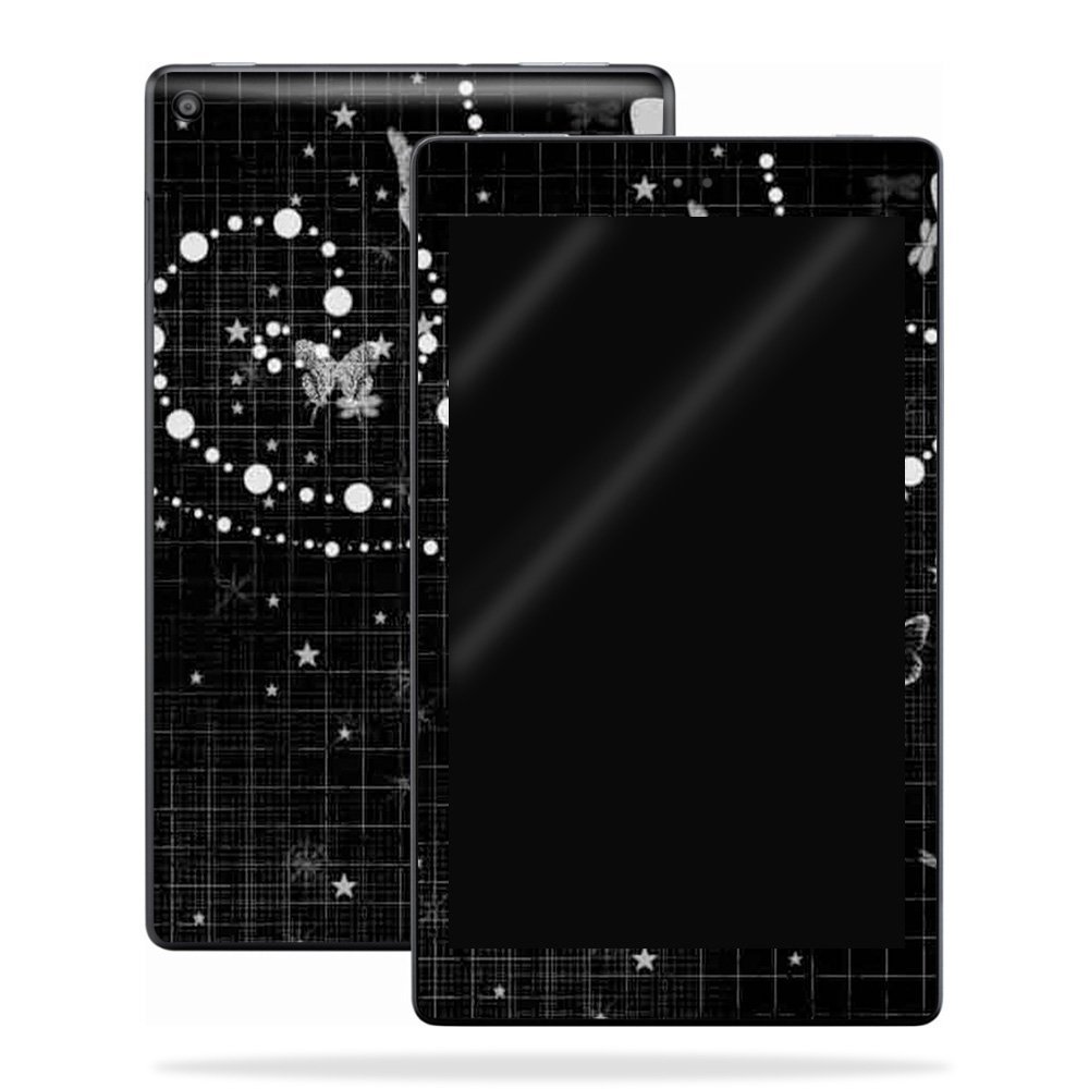 MightySkins Skin Compatible with Amazon Kindle Fire HD 10 (2017) - Black Butterfly | Protective, Durable, and Unique Vinyl Decal wrap Cover | Easy to Apply, Remove | Made in The USA