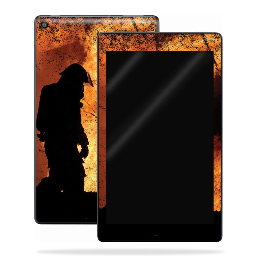 MightySkins Skin Compatible with Amazon Kindle Fire HD 10 (2017) - Fire Fighter | Protective, Durable, and Unique Vinyl Decal wrap Cover | Easy to Apply, Remove, and Change Styles | Made in The USA
