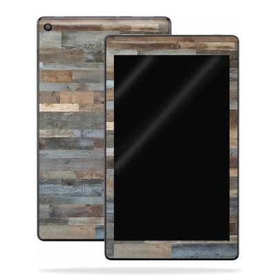 MightySkins Skin Compatible with Amazon Kindle Fire HD 10 (2017) - Gray Wood | Protective, Durable, and Unique Vinyl Decal wrap Cover | Easy to Apply, Remove, and Change Styles | Made in The USA