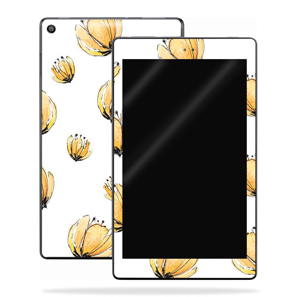 MightySkins Skin Compatible with Amazon Kindle Fire HD 10 (2017) - Yellow Poppy | Protective, Durable, and Unique Vinyl Decal wrap Cover | Easy to Apply, Remove, and Change Styles | Made in The USA