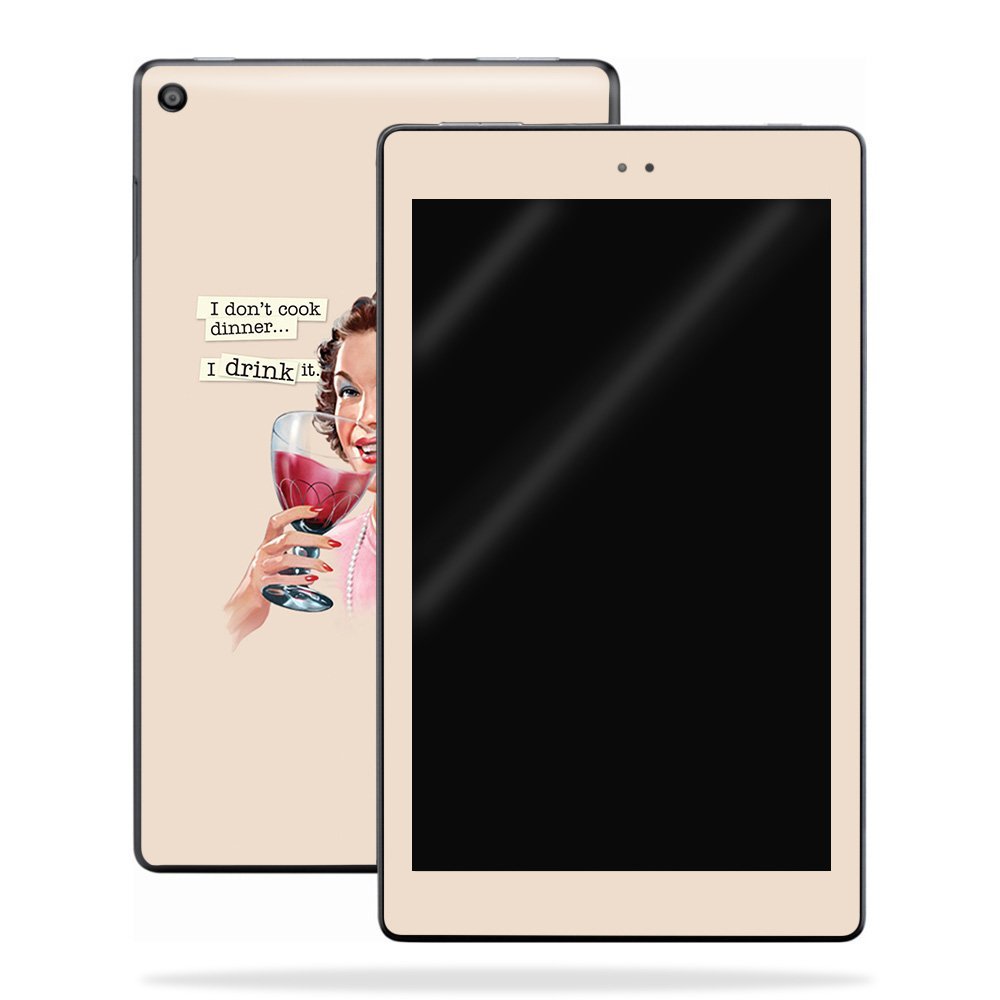 MightySkins Skin Compatible with Amazon Kindle Fire HD 10 (2017) - Wine Cook | Protective, Durable, and Unique Vinyl Decal wrap Cover | Easy to Apply, Remove, and Change Styles | Made in The USA