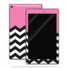 MightySkins Skin Compatible with Amazon Kindle Fire HD 10 (2017) - Pink Chevron | Protective, Durable, and Unique Vinyl Decal wrap Cover | Easy to Apply, Remove, and Change Styles | Made in The USA view 1