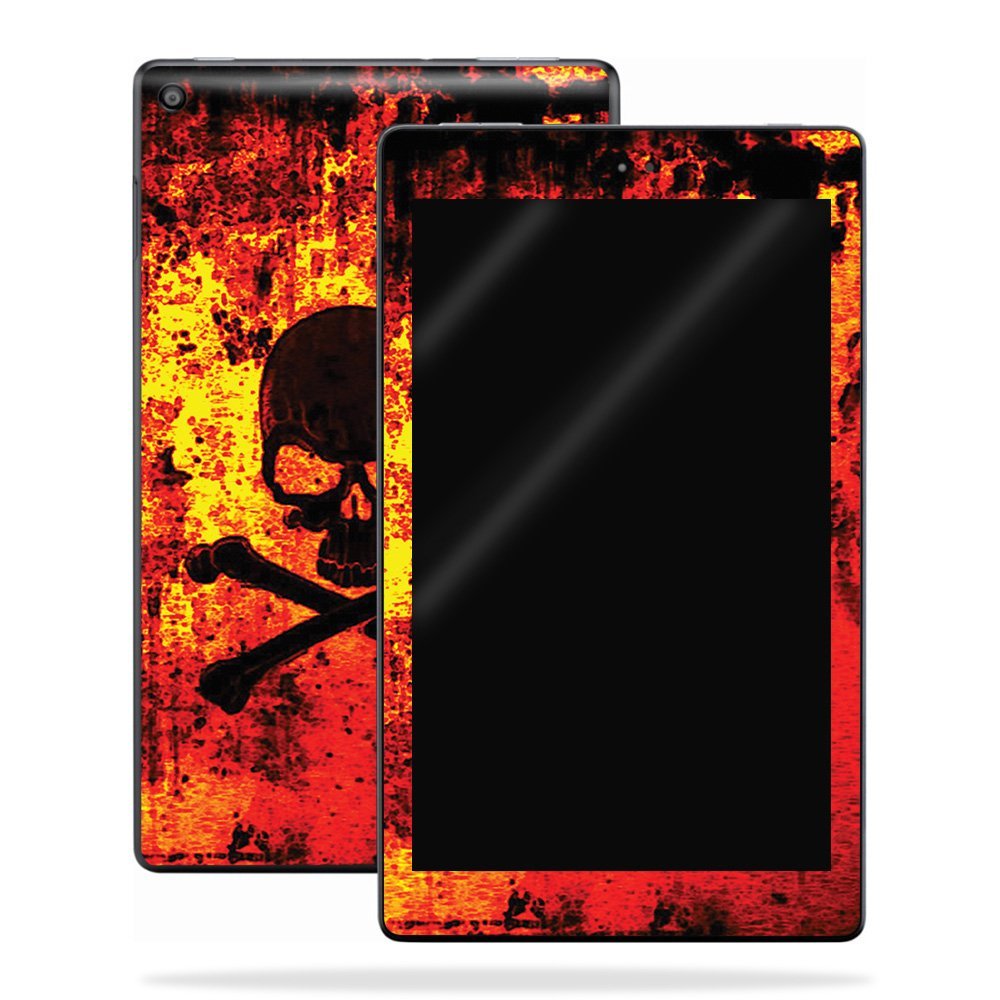 MightySkins Skin Compatible with Amazon Kindle Fire HD 10 (2017) - Bio Skull | Protective, Durable, and Unique Vinyl Decal wrap Cover | Easy to Apply, Remove, and Change Styles | Made in The USA