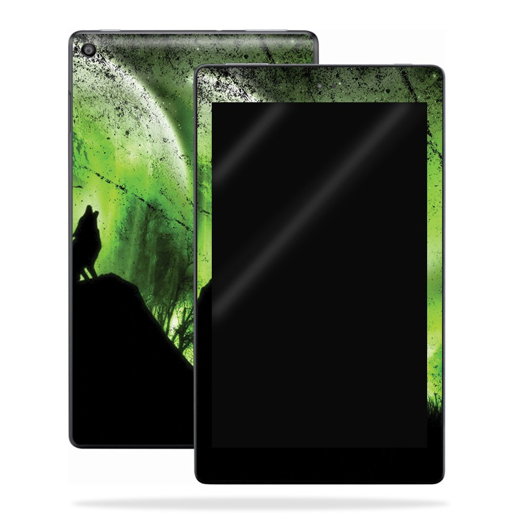 MightySkins Skin Compatible with Amazon Kindle Fire HD 10 (2017) - Howling Wolf | Protective, Durable, and Unique Vinyl Decal wrap Cover | Easy to Apply, Remove, and Change Styles | Made in The USA