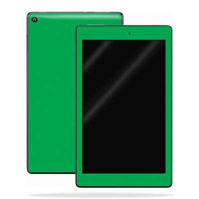 MightySkins Skin Compatible with Amazon Kindle Fire HD 10 (2017) - Solid Green | Protective, Durable, and Unique Vinyl Decal wrap Cover | Easy to Apply, Remove, and Change Styles | Made in The USA