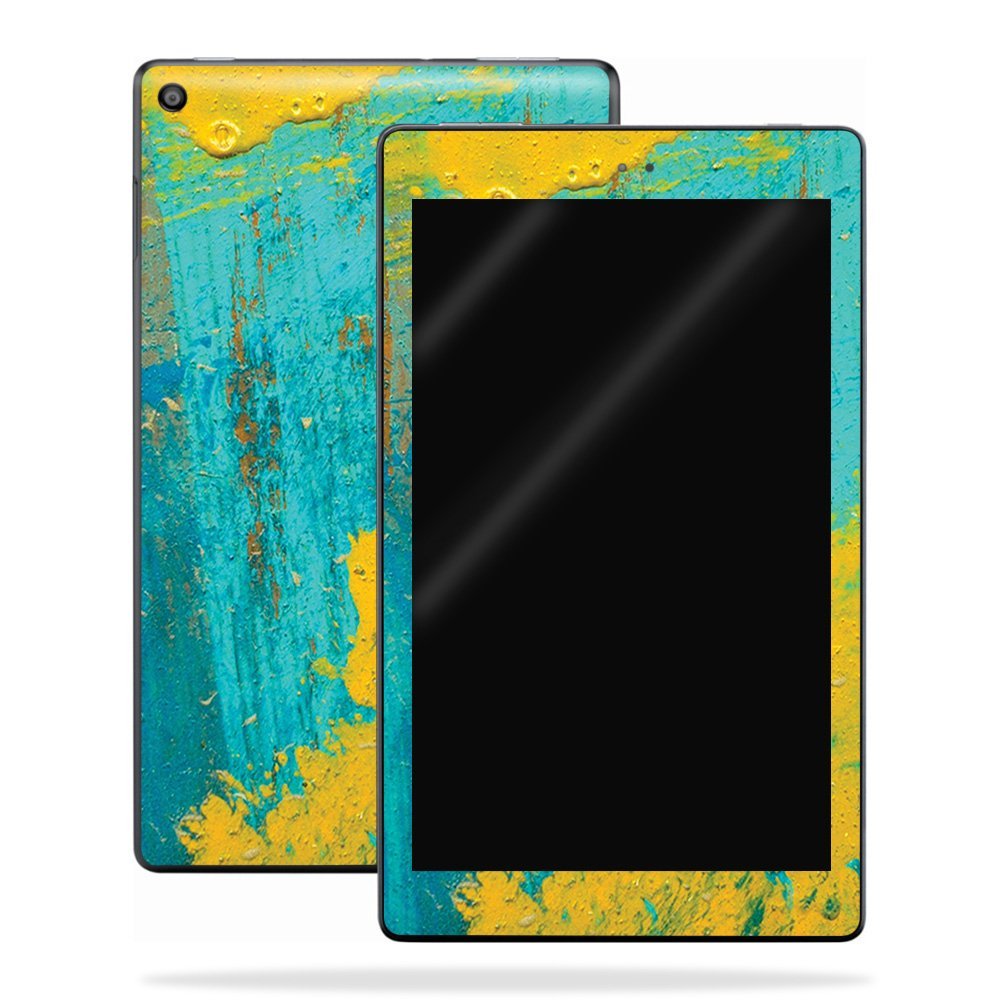 MightySkins Skin Compatible with Amazon Kindle Fire HD 10 (2017) - Acrylic Blue | Protective, Durable, and Unique Vinyl Decal wrap Cover | Easy to Apply, Remove, and Change Styles | Made in The USA