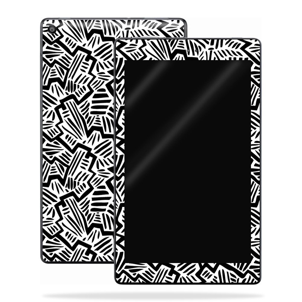 MightySkins Skin Compatible with Amazon Kindle Fire HD 10 (2017) - Abstract Black | Protective, Durable, and Unique Vinyl Decal wrap Cover | Easy to Apply, Remove, and Change Styles | Made in The USA