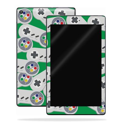 MightySkins Skin Compatible with Amazon Kindle Fire HD 10 (2017) - Retro Controllers 1 | Protective, Durable, and Unique Vinyl Decal wrap Cover | Easy to Apply, Remove | Made in The USA