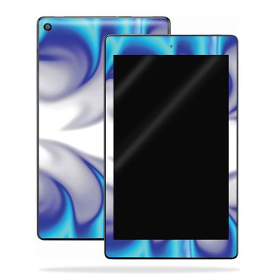 MightySkins Skin Compatible with Amazon Kindle Fire HD 10 (2017) - Blue Fire | Protective, Durable, and Unique Vinyl Decal wrap Cover | Easy to Apply, Remove, and Change Styles | Made in The USA