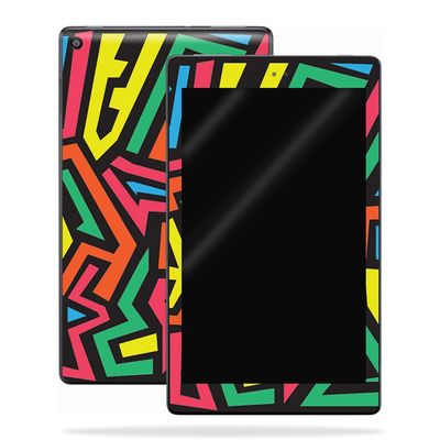 MightySkins Skin Compatible with Amazon Kindle Fire HD 10 (2017) - Hyper | Protective, Durable, and Unique Vinyl Decal wrap Cover | Easy to Apply, Remove, and Change Styles | Made in The USA
