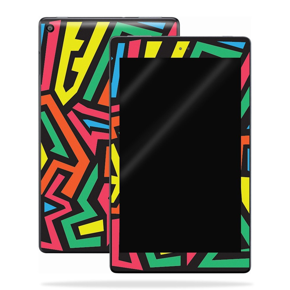 MightySkins Skin Compatible with Amazon Kindle Fire HD 10 (2017) - Hyper | Protective, Durable, and Unique Vinyl Decal wrap Cover | Easy to Apply, Remove, and Change Styles | Made in The USA
