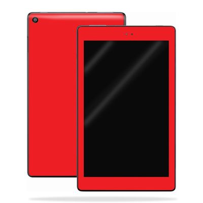 MightySkins Skin Compatible with Amazon Kindle Fire HD 10 (2017) - Solid Red | Protective, Durable, and Unique Vinyl Decal wrap Cover | Easy to Apply, Remove, and Change Styles | Made in The USA