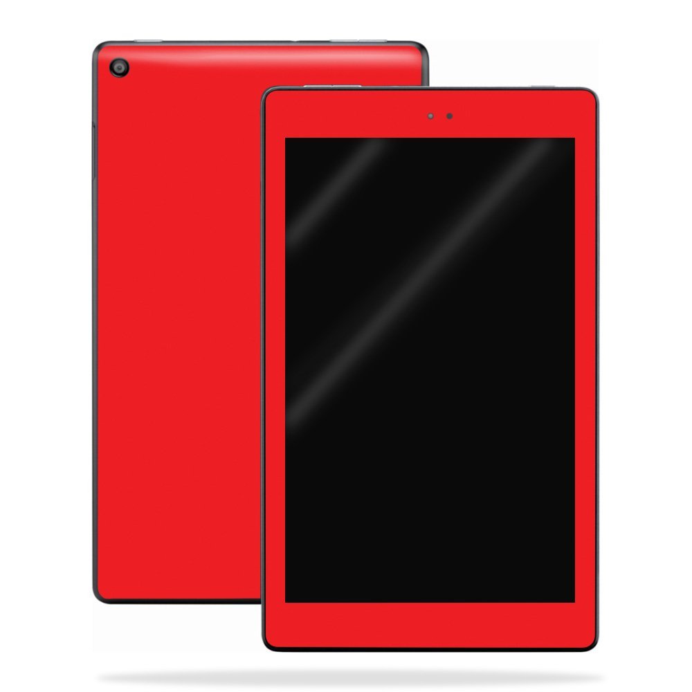 MightySkins Skin Compatible with Amazon Kindle Fire HD 10 (2017) - Solid Red | Protective, Durable, and Unique Vinyl Decal wrap Cover | Easy to Apply, Remove, and Change Styles | Made in The USA
